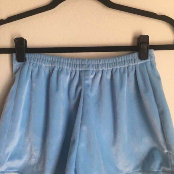 Blue Velvet Shorts - Picture 2 of 4